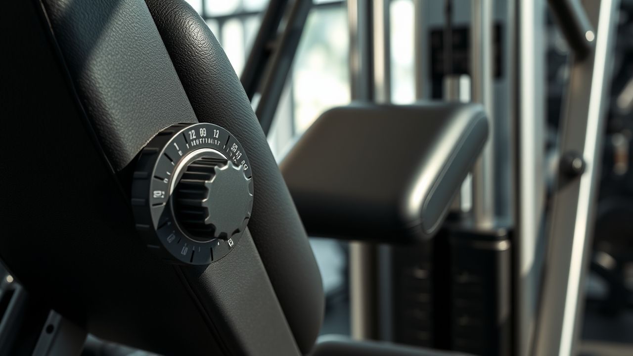 Adjustable padded rollers and weight stack of a leg curl machine
