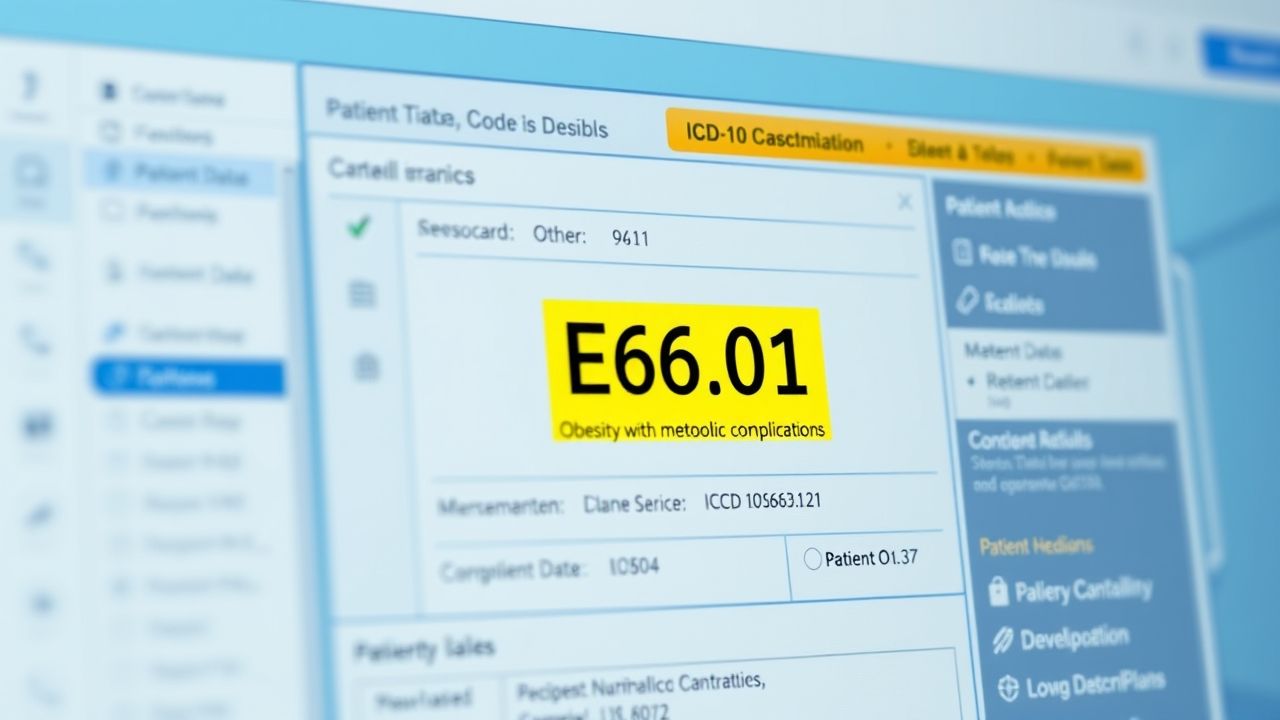 ICD-10 E66.01 diagnosis code for morbid obesity due to excess calories