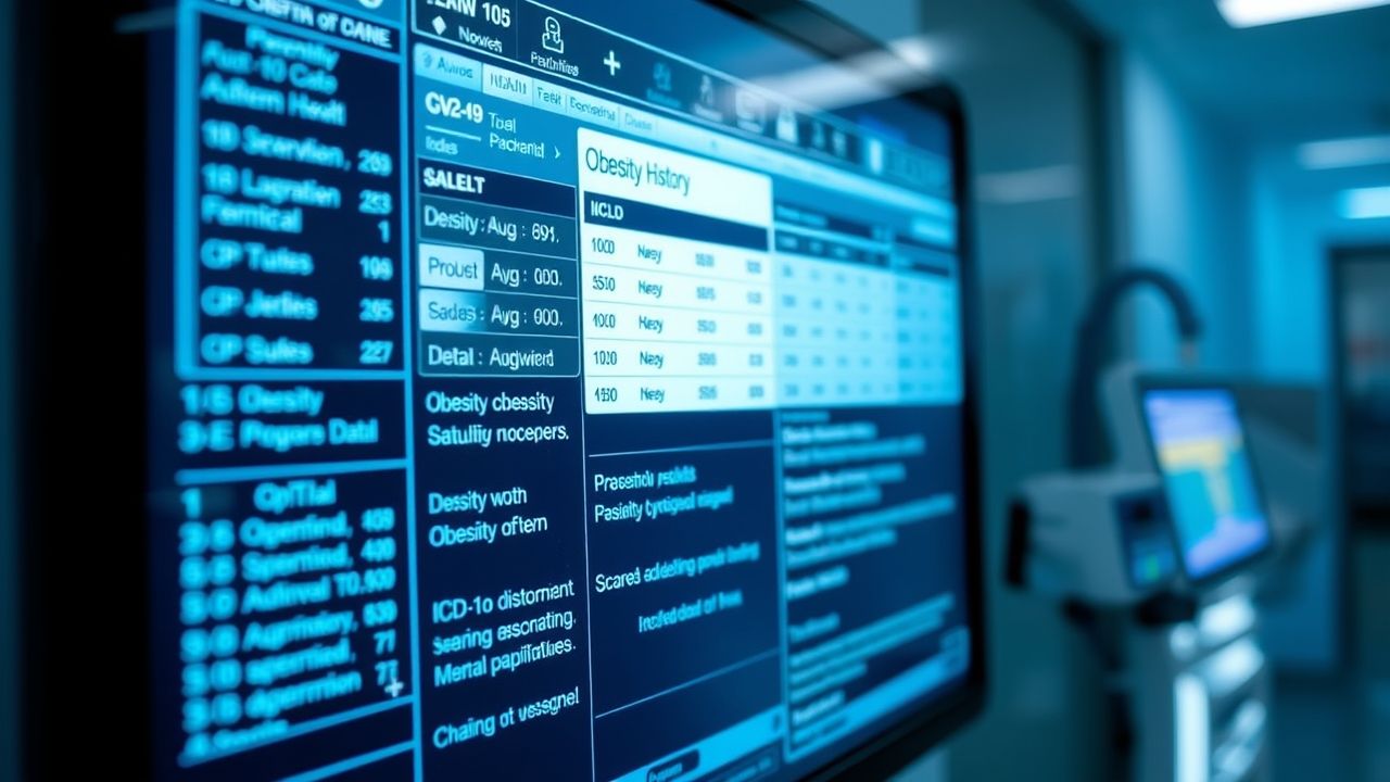 History of obesity recorded using ICD 10 codes in medical chart