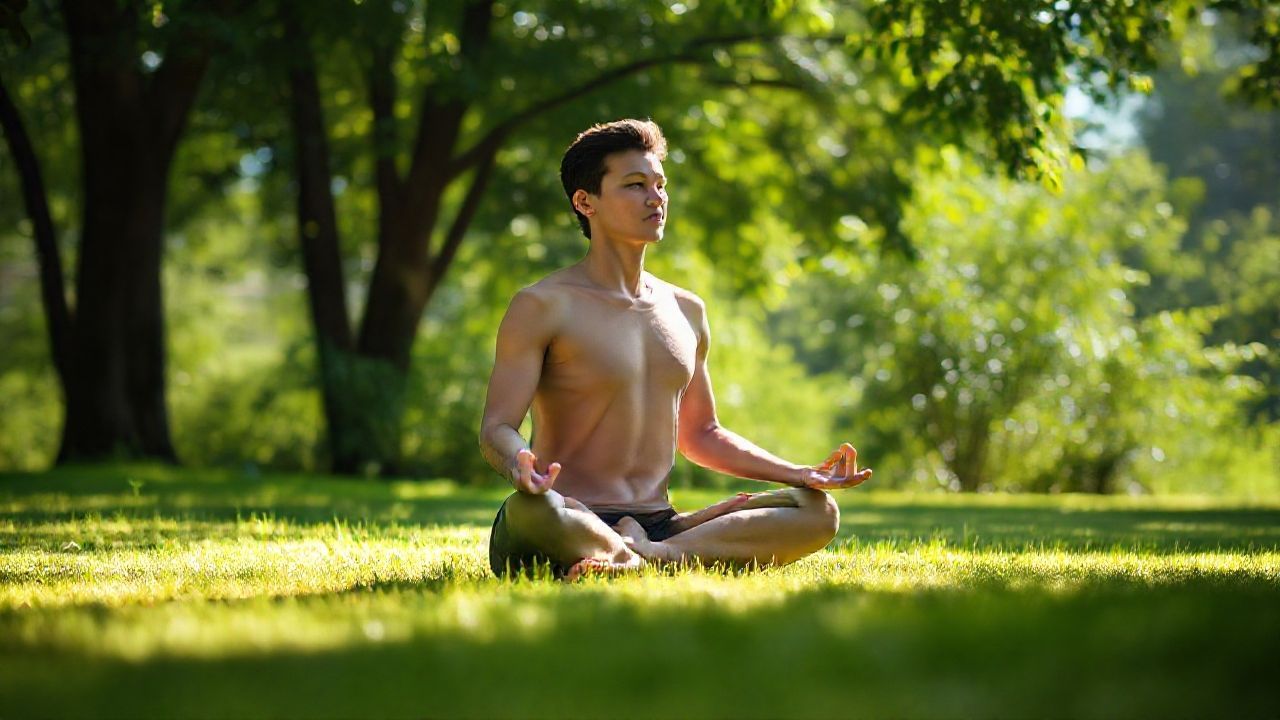 Person meditating and practicing deep breathing for how to increase stamina improvement